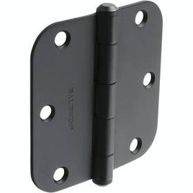 9br7024-010 Baldwin 884011997173 Reserve Contemporary 5/8 Rounded Hinge In Satin Black 3.5 Inch