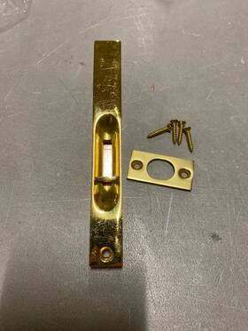 0626031 Baldwin Hardware Flush Bolt Unlacquered Bright Brass