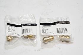 1090.033.1 Baldwin Hardware New Lot Of 4 Antique Finish Brass Ball Finial Tips For Radius Hinge