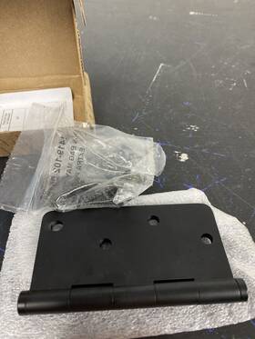 1440190i Baldwin Hardware Radius Mortise Hinge Black