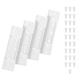 Banlin 768556929892 4 Packs Storm Door Hinge White Aluminum 1/8 Inch Grooved Center Screen