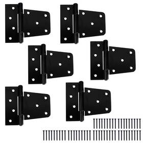 Barcaloo 840013431053 Heavy Duty Square Shed Door Hinges 6 Pack - Black For Gate