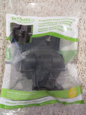 73028117 Barrette 3.875 Inch X 4.812 Steel Black Standard Wrap Gate Hinge 2-pack