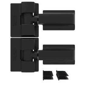 Barrette Outdoor Living 445028310367 Gate Hinges Heavy Duty Pair 8.937 Inch X 5 Black Includes 6 Clips And Screws