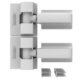 73025523 Barrette Outdoor Living Gate Hinges 5 Inch X8.93 X4.87 White Steel Modern Hinge Wrap