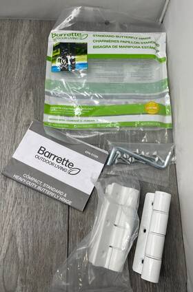 73025673 Barrette Outdoor Living Standard Butterfly Hinge White
