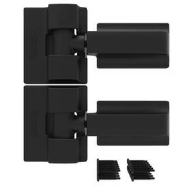 Barrette Outdoor Living 744110682151 Gate Hinges Heavy Duty Pair 8.937 Inch X 5 Black Includes 6 Clips And Screws