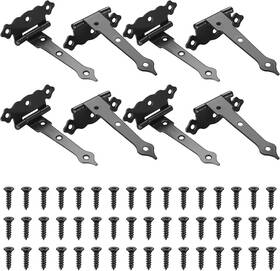 Bayidun 445038862849 8 Pcs T-strap Gate Hinges Heavy Duty T Tee Shed Door Barn Hardware