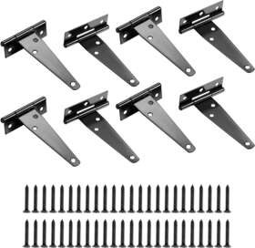Bayidun 445054932984 8 Pcs T-strap Gate Hinges Heavy Duty T Tee Shed Door Barn Hardwar