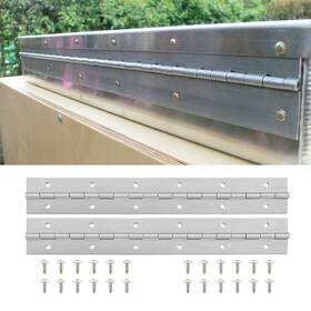 Wj0b00m682-0fba Beamnova 2 Pcs Piano Hinges 12x2x0.06 Inch Heavy Duty Continuous 304 Stainless