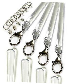Acaw024 Bell Wella Llc 24 Inch 4 Pack All Clear Acrylic Curtain Pull Wand -