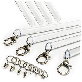 Acaw036 Bella Wella Llc 36 Inch 4 Pack All Clear Acrylic Curtain Rod - Invisible Wand
