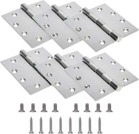 Beneray 313026120165 6-pack 4.5 Inch X Heavy Duty Commercial Door Hinge Thickened With Sile
