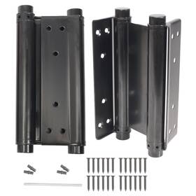 Beneray 313031436497 Pair Of 8 Inch Black Heavy Duty Double Action Spring Hinges Self Closing Door