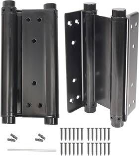 Beneray 705353452147 Pair Of 8 Inch Black Heavty Duty Double Action Spring Hinges Self Closing Door Hing