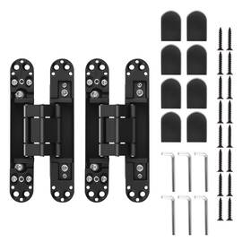 3gj82b Bfo Pair 6 Inch Heavy Duty Hidden Door Hinges Zinc Alloy Invisible Hinge 180 Degree