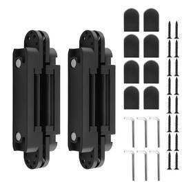 7lhvgz Bfo Black Invisible Door Hinges 6 Inch 2pack 3d Adjustable Concealed Hardware Heavy Duty