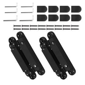 89kupm Bfo 7 Inch Hidden Door Hardware Black Hinges 180 Degree Swing 2pcs Heavy Duty Set