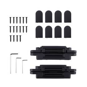 8n0pey Bfo Black Hidden Door Hinges 7 Inch 3-way Adjustable 180 Swing Heavy Duty 2pcs Hardware