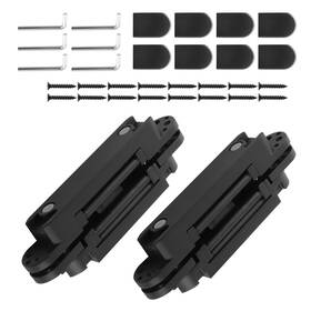 8weiux Bfo 180 Degree Black Concealed Door Hinges 6 Inch Invisible Hardware Adjustable Heavy
