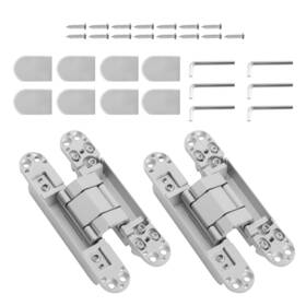 Ah856d Bfo 2pcs Hidden Door Hinges - 7 X 2.8 1inch Silver Thin Invisible For