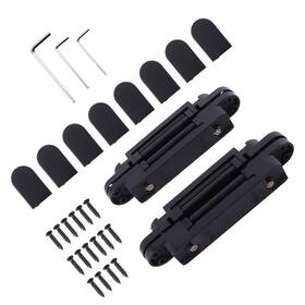 B4flpg Bfo Black Invisible Door Hinges 7 Inch Heavy Duty 180 Degree Swing Concealed 2pc 177lbs