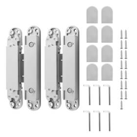 D4w97y Bfo 7inch Hidden Door Hinge Invisible Silver 180 Degree Swing
