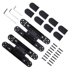 D954bt Bfo 7 Inch Concealed Door Hinges Black Hidden Hardware 180 Heavy Duty 2pcs Adjustable
