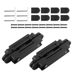 Ec4uv9 Bfo Door Hardware Hidden Hinges 6 Inch Black 2pack Concealed Heavy Duty 180 Degree Swing