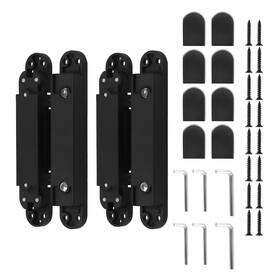 F15qsn Bfo 2pcs 3 Way Adjustable 7 Inch Heavy Duty Hidden Door Hinges Kit 180 Degree Swing