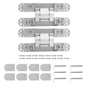 F9id7g Bfo Pair Hidden Door Hinges - 7 Inch Silver Invisible 180 Degree Swing Concealed