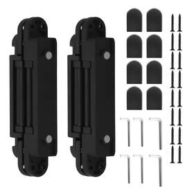 G2wv8a Bfo Black Hidden Door Hinges 7 Inch 3-way Adjustable 180 Swing Heavy Duty 2pcs Hardware