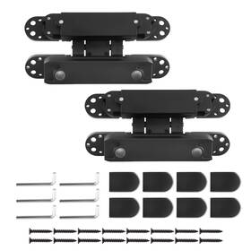 H8mafc Bfo 2pc 6in Hidden Door Hinges Heavy-duty Invisible Hinge 180 Degree Swing Concealed