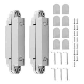 Kj25l7 Bfo 7 Inch Hidden Door Hinges Kit Silver Heavy Duty Invisible Hinge 180 Degree -2pc