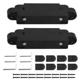 Knomb1 Bfo 7 Inch Black Hidden Door Hinges 180 Degree Concealed Heavy Duty 177lbs 2pcs