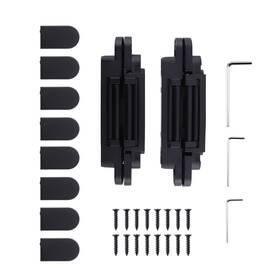 Qd9jrv Bfo 7 Inch Invisible Door Hinges Black 180 Swing Heavy Duty Concealed 2pc Set 177lb