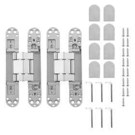 R59iad Bfo Silver 7inch Hidden Door Hinge Kit / Invisible 180 Degree Swing