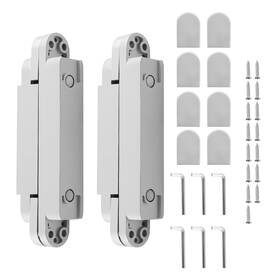 Srwz5a Bfo Pair Hidden Door Hinges - 7 Inch Silver Invisible 180 Degree Swing Concealed