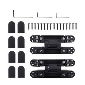 Bfo Sv3hqf 7 Inch Black Hidden Door Hinges 180 Degree Concealed Heavy Duty 177lbs 2pcs