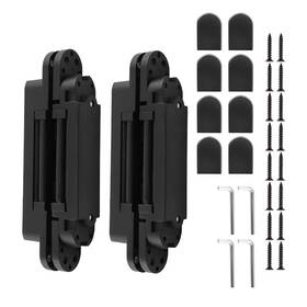 Sxlc1n Bfo 6inch Heavy Duty Hidden Door Hinges Kit 180 Degree Swing Concealed Black