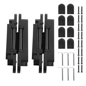 Yon4g7 Bfo 6 Inch Black Hidden Door Hinges 180 Concealed 2pcs For Heavy Duty 88lbs