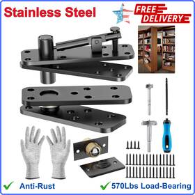 7749371 Bgkbgk Hidden Door Hinge - 570 Lbs Load-bearing Thickened Solid Stainless Steel 360