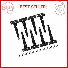 Qy3129 Biaungdo 8 Pcs 6 Inch T-strap Shed Hinge Heavy Duty Door Barn Gate Hinges T Hin