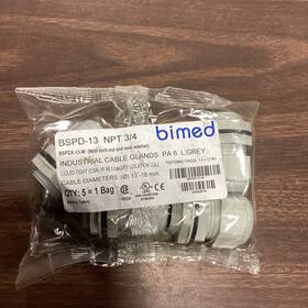 Bspd-13 Bimed Npt 3/4 Industrial Cable Glands Pa6 L.grey