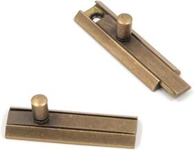 Hx0237 Bitray 2pcs Slide Bolt Latch 2-inch Solid Brass Antique Door Sliding Bronze Tone S