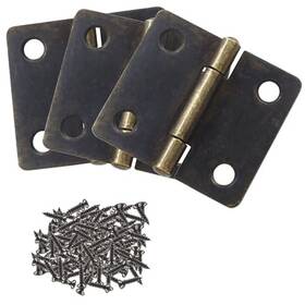 Ty0926-820 Bivethoi 24pcs Metal Foldable Butt Hinge Solid Hinges 1.5 Inch X 1.33 Bronze
