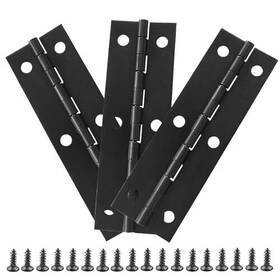 Ty0926-825 Bivethoi 12pcs Metal Foldable Butt Hinge Solid Hinges 2.9 Inch X 0.9 Black