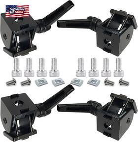 Blccloy 313050635635 4 Sets Black 2020 Aluminum Extrusion Pivot Hinge Swivel Degree Angle Bracket Wit