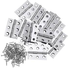 16psc Boao 792057480187 Small Door Hinges Stainless Steel Folding Butt Home Furniture Hardw