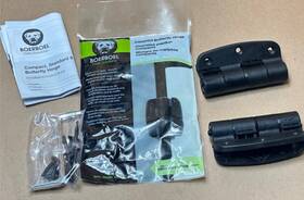 73024445 Boerboel 040933244454 Gate Solutions Compact Polymer Butterfly Hinge 2pc